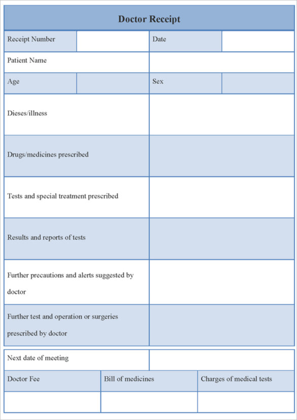 medical receipt template 21 free word excel pdf