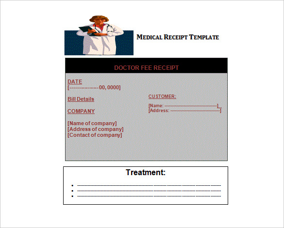 20 medical receipt templates word pdf google docs