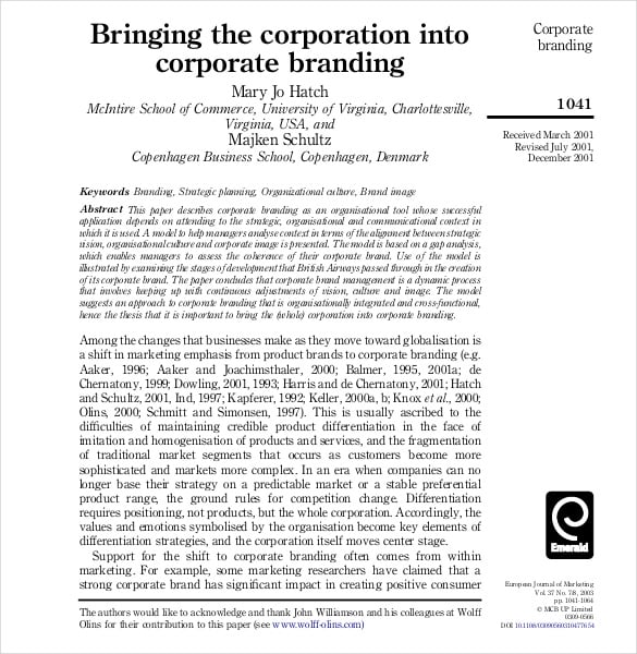 bringing the corporation into corporate branding1