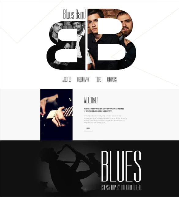 music band website template