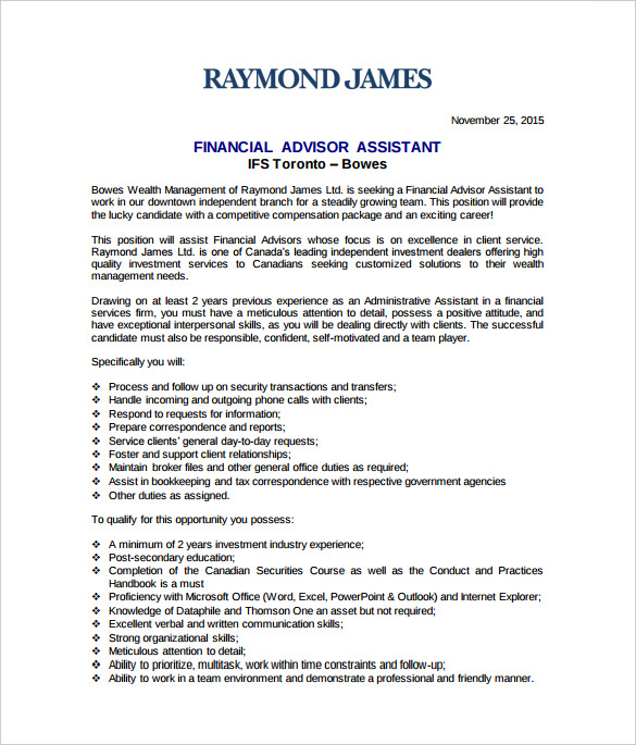 Corporate Banking Advisor Job Description