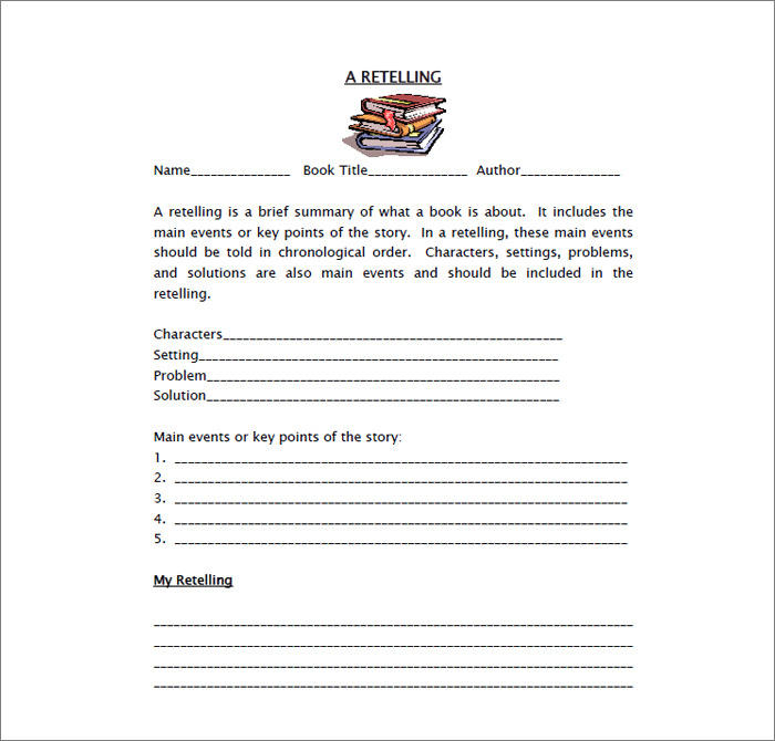 book report free template