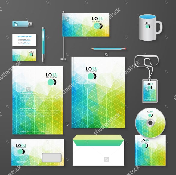 abstract corporate letterhead identity vector download 