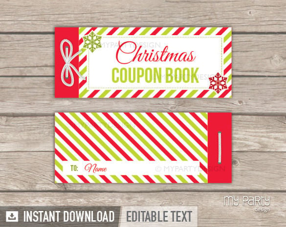 download christmas blank coupon book template