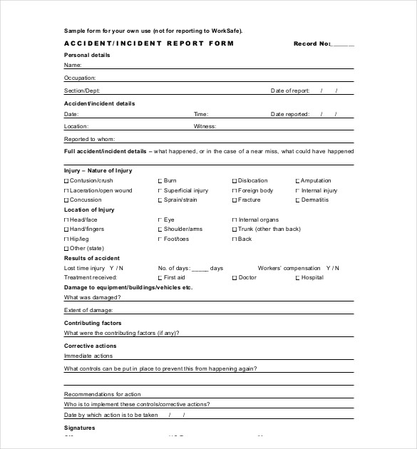 32+ Incident Report Templates - Free PDF, Word Format