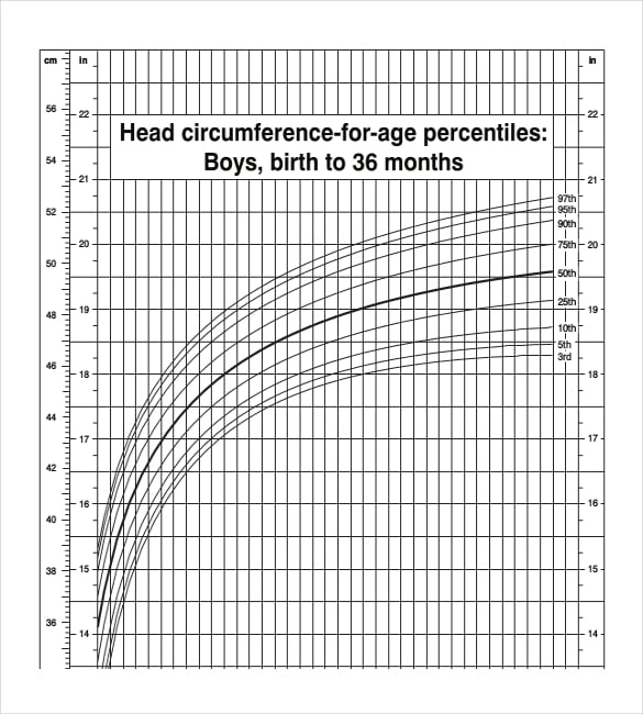 baby growth charts head circumference template pdf