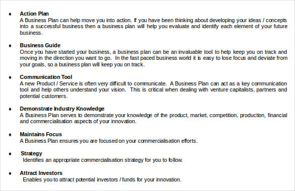 innovative product business plan