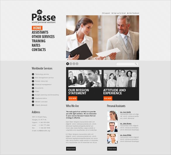 business personal psd template