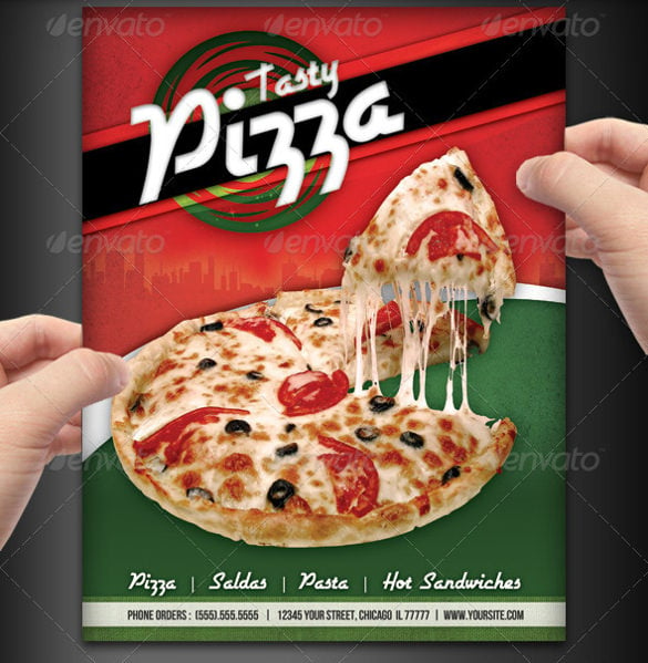 designed pizza flyer template