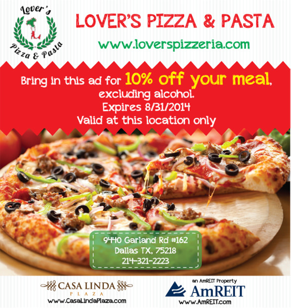 lovers pizza flyer template