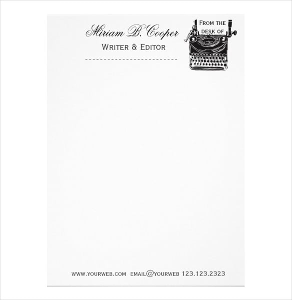 personal and professional letterhead