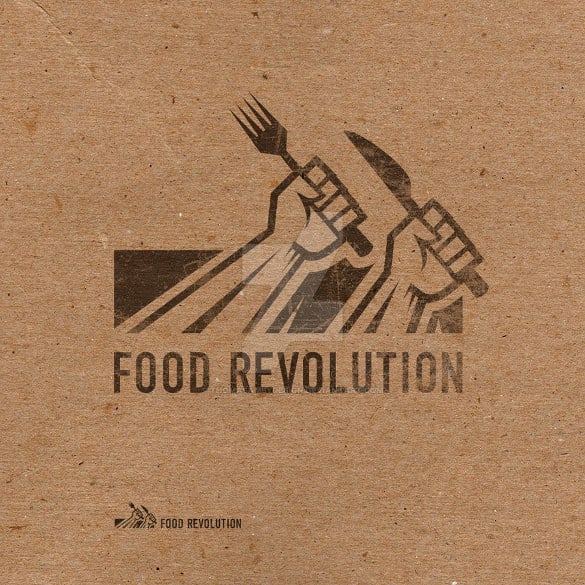 016 food revolution logo template