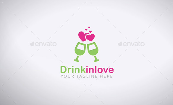 love drink logo template