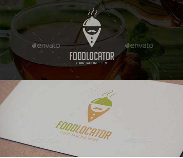 modern foodlocator logo template