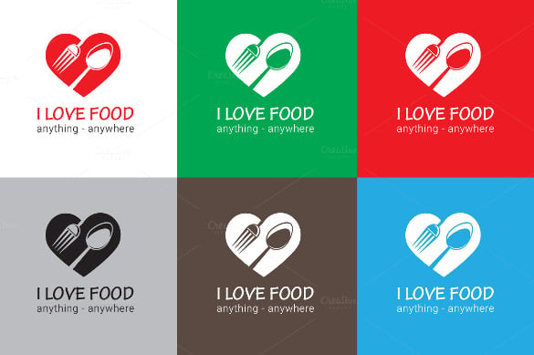 love food logo template