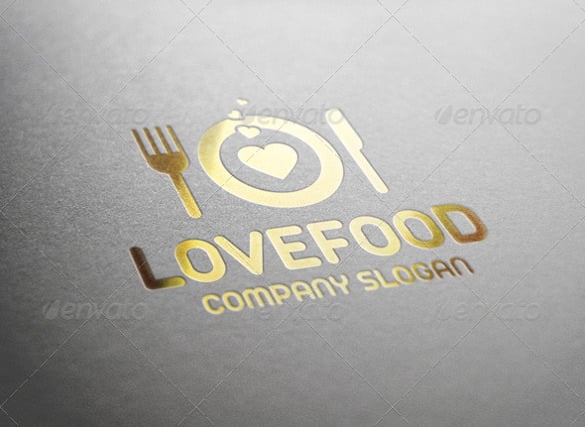lovely food logo template