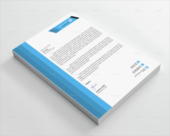 corporate creative letterhead template download