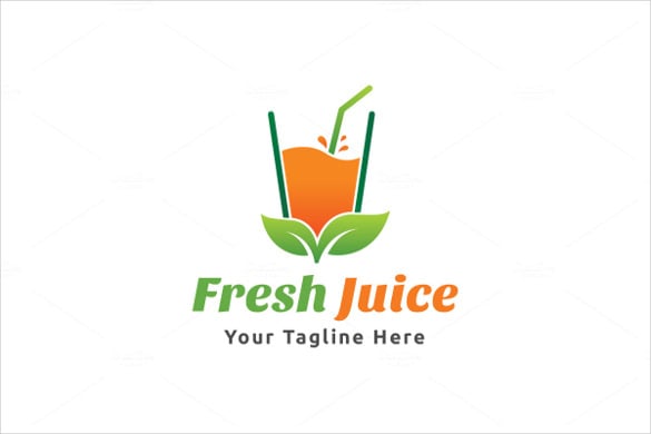 fresh n healthy drink logo template