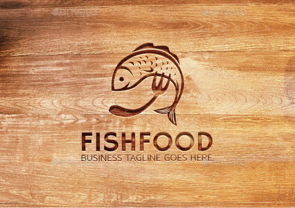updated fish food logo template