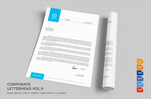 corporate letterhead designed template download