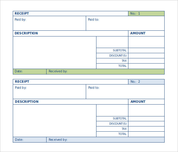 blank payment receipt template for word doc download