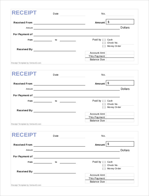 Paymet Receipt Template Stunning Receipt Forms