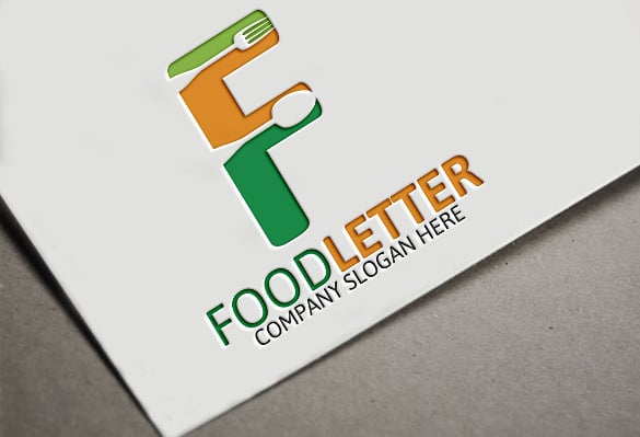 multiple colours food logo template