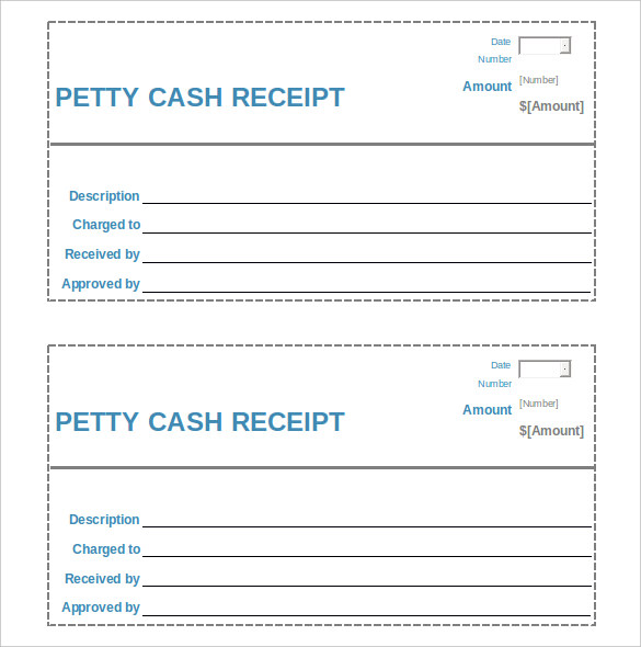 petty cash receipt form template