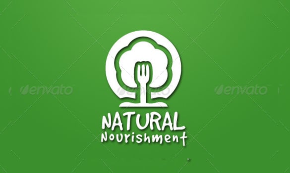 natural food logo template