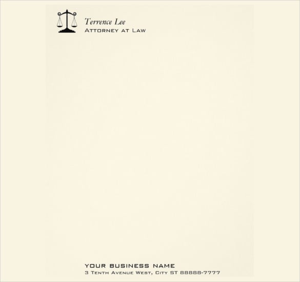 justice legal letterhead template