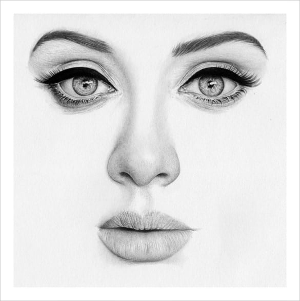 beauty face free realistic drawing