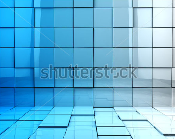 d cubes background in blue toned template