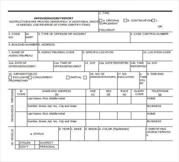 Sample Police Report Template - 11+ Free Word, PDF Documents Download