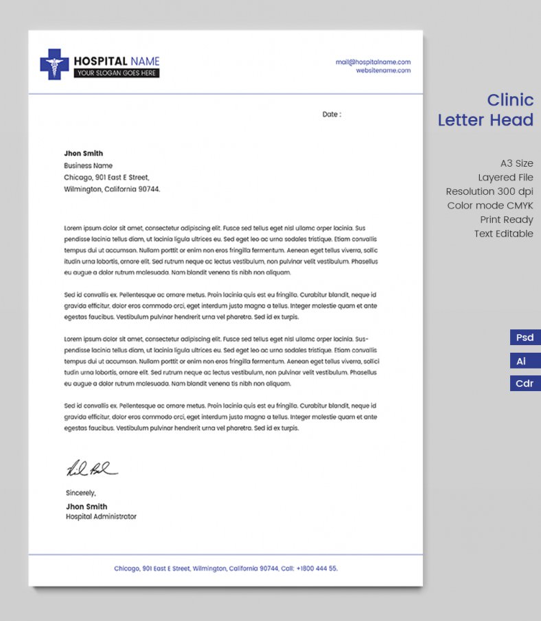 4+ Distinct Clinic Letterhead Templates | Free & Premium Templates