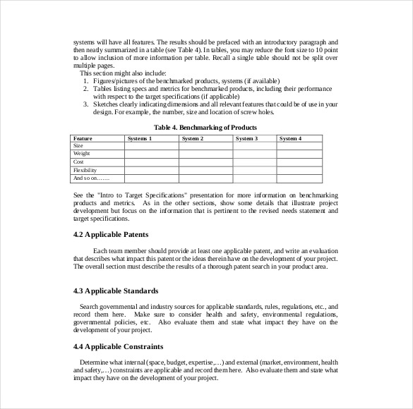 project report template word free download