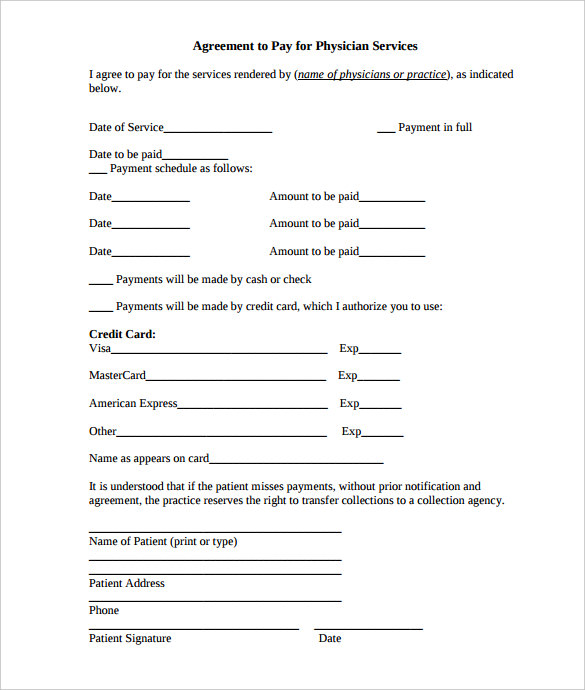 Patient Payment Plan Template