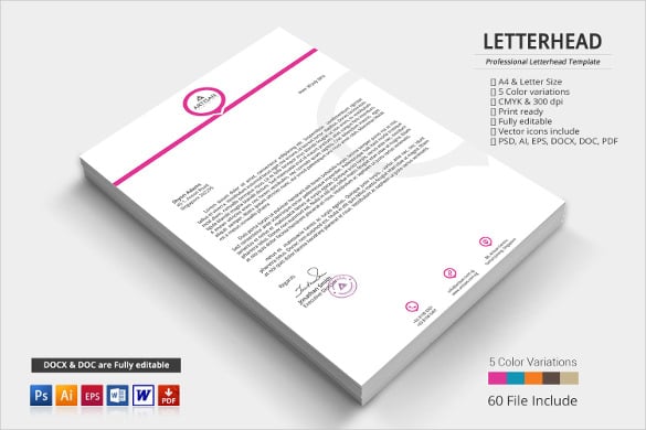custom letterhead format