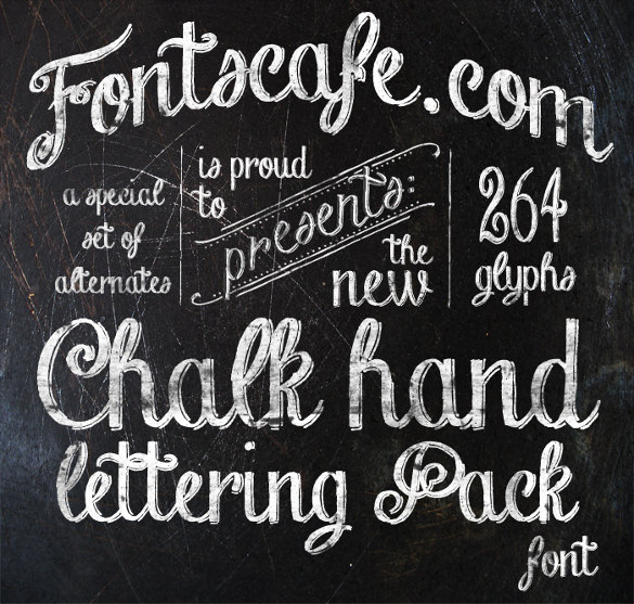 script font chalk hand lettering shaded