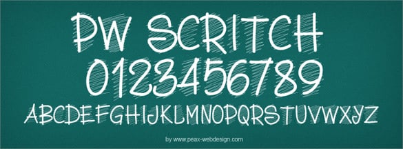 pwscritch simple chalkboard font