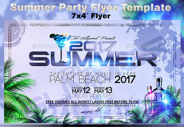 mesmerizing event of summer party flyer template