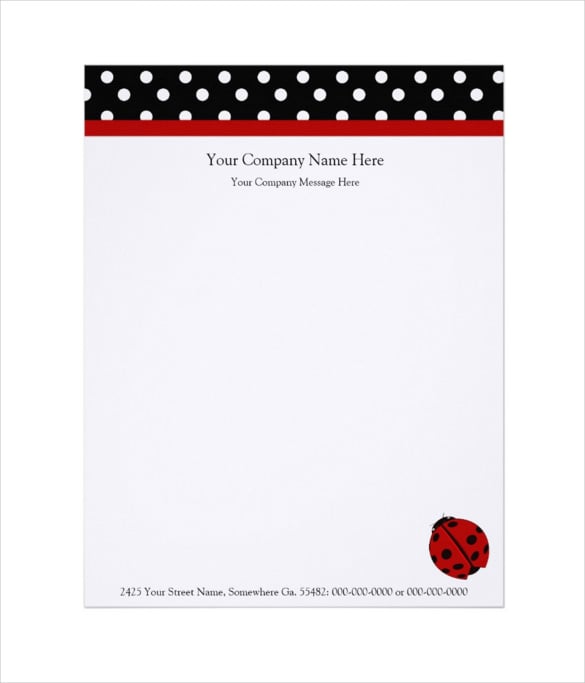 ladybug-company-letterhead-template