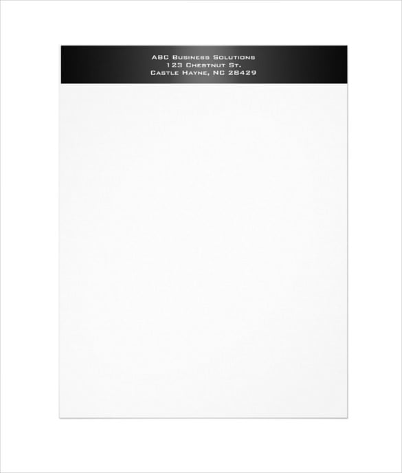 black and white business letterhead template download