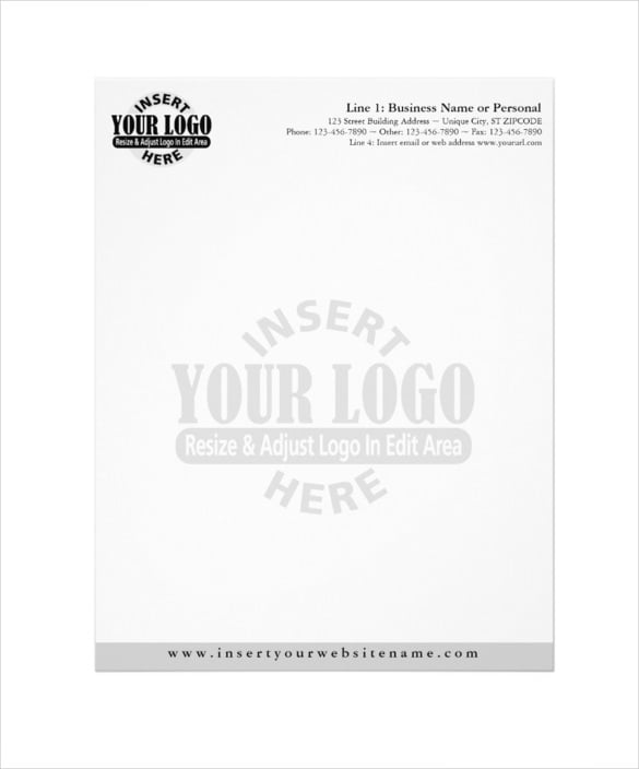 basic business letterhead with watermaker download