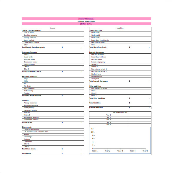 blank balance sheet example