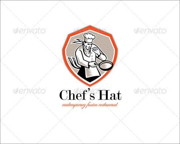 chef hat restaurant logo template