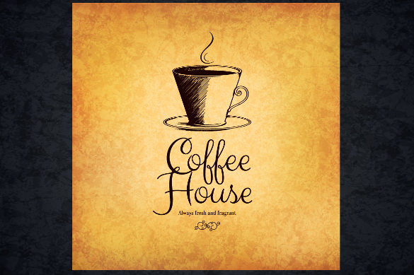 coffee bar restaurant logo template