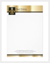 Professional Gold and Black Letterhead
