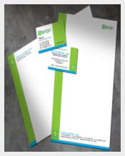 Construction Company Letterhead in Green Colour Template Download