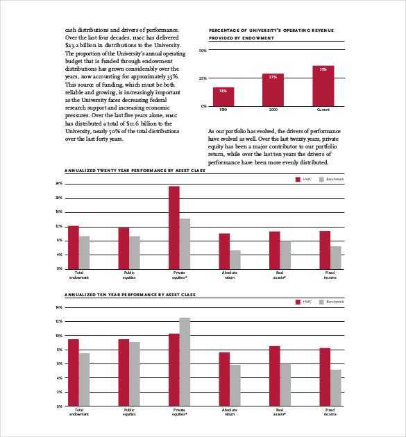 university financial report template