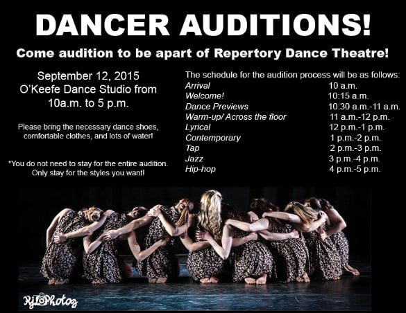 simple group icon audition flyer to download
